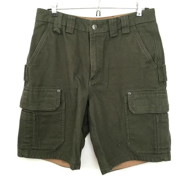 Duluth Trading Co Other - DULUTH TRADING CO Flex Fire Hose 10" Cargo Shorts Mens Utility Green Sz 32